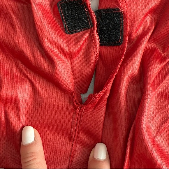 Marvel Avengers Iron Man Muscle Halloween Costume Jumpsuit Gloves Mask Small 4-6 - Picture 11 of 17